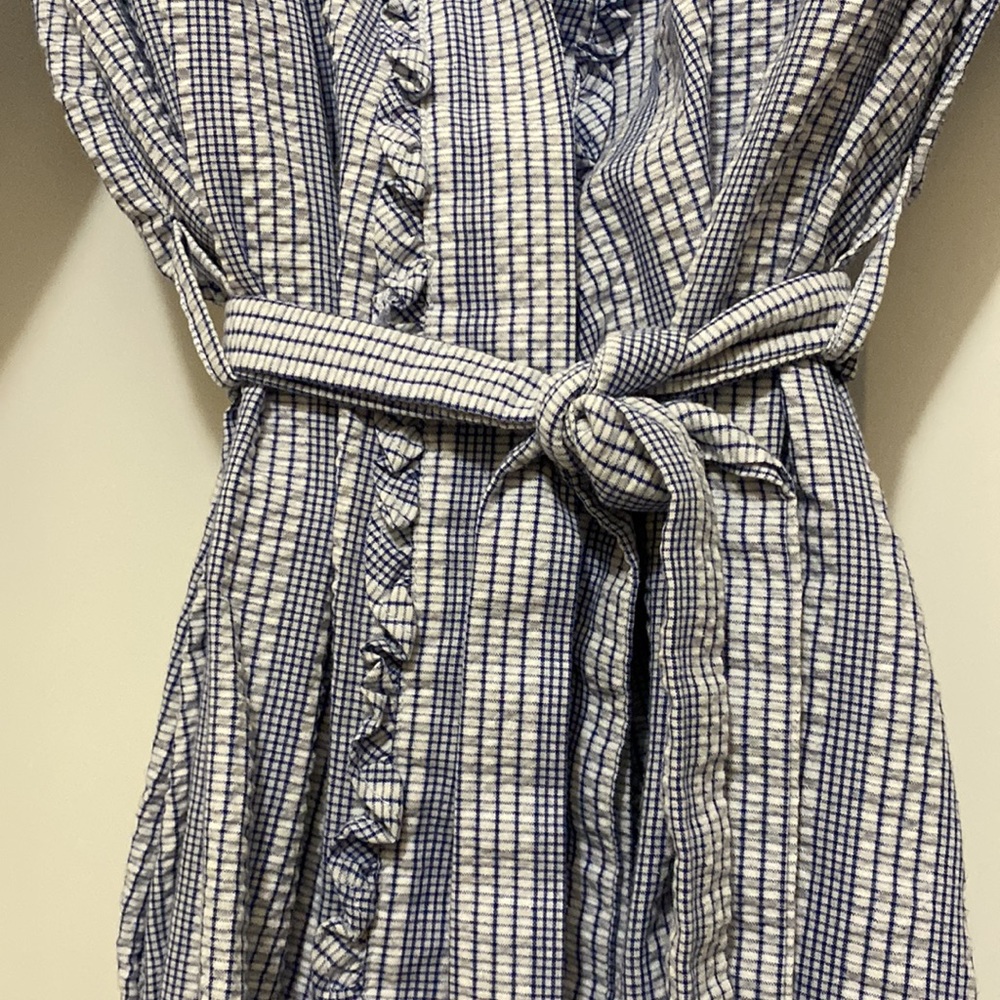 Eileen West Short Cotton Striped Robe